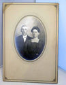 Antique Black White Picture Potrait Husband Wife C