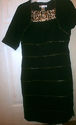 WD NY Black Dress with Zippers size 6 3/4 sleeve