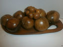 Wooden Fruit Plate Vintage Bowl 8 wood fruit PLUS 