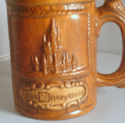 Walt Disney World Ceramic Mug Cup Wood Grain Coffe