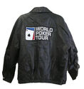 World Poker Tour Colebrook Black Leather Jacket  L