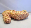 Vintage Knit Shoe Pin Cushion High Heel Yellow Ros