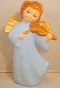 3 Vintage Angel Blue Figure Ceramic Accordian Harp