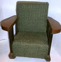 Vintage Miniature Armchair Doll Rocker Upholstered