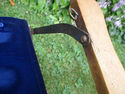 Antique Stroller Velvet Blue Baby Child Wood Carri