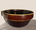 Large Stoneware Round Brown Glazed Bowl Food Mixin