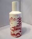 Vintage Perfume Bottle Jar Palissy England Red Eas