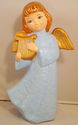 3 Vintage Angel Blue Figure Ceramic Accordian Harp