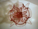 Vintage Abstract Free Form Pink Art Glass Bowl Fol