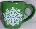 Starbucks Green Snowflake Mug 2004 Olive Co