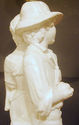 Vintage Boy Girl Sculpture Table Lamp Art Statue P