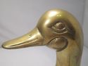 Pair Brass Duck Head Book Ends 2 Bookends Gold Met