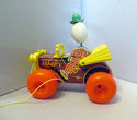 Vintage Fisher Price Jalopy Clown Car Pull Toy 196