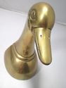 Pair Brass Duck Head Book Ends 2 Bookends Gold Met