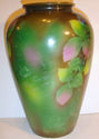 Large Victorian Hand Painted Floral Bristol Glass 