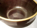 Large Stoneware Round Brown Glazed Bowl Food Mixin