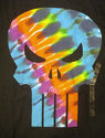 New Marvel The Punisher Rainbow Tie Dye Mens Tshir