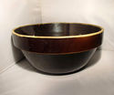 Large Stoneware Round Brown Glazed Bowl Food Mixin