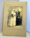 Antique Sepia Wedding Picture Portrait Cabinet Pho