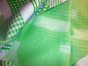 Vintage Lime Green Knit Fabric Geometric 156 x 62"