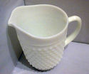 Vintage Hobnail Pitcher White Milk Glass Cream Jug