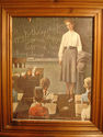 Norman Rockwell Print Framed Country School Teache