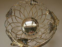 GODINGER Silver Plated Grape & Leaf Design Baskets