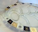 Vtg Mid Century Modern Meat Platter Footed Inland 