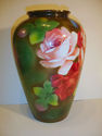 Large Victorian Hand Painted Floral Bristol Glass 