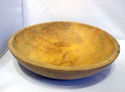 Antique Wooden Bowl Round Wood Light Brown Primiti