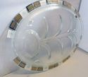 Vtg Mid Century Modern Meat Platter Footed Inland 