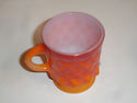 Vintage Metal Mug Rack Orange Lot 6 milk glass mug