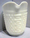 Vintage Hobnail Pitcher White Milk Glass Cream Jug