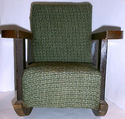 Vintage Miniature Armchair Doll Rocker Upholstered