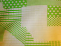 Vintage Lime Green Knit Fabric Geometric 156 x 62"