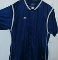 Adidas Warm Up Shirt Short Sleeve Navy Blue Size X