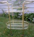 Mid Century Modern Brass Tea Serving Cart Hollywoo