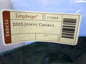 Longaberger 2003 Joyful Chorus Basket Ivy Fabric L