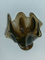 Vintage Viking Art Glass Dish Scalloped 6 Point Co