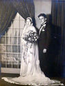 Antique Black & White Wedding Portrait Cabinet Pho