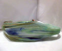 Vtg Murano Glass Swan Hand Blown Aqua Green Bowl P