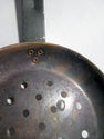 Vintage Copper Strainer Skimmer Forged Primitive K