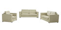 LEATHER SOFA SET 3 SEATER, 2 SEATER 1 SEATER CREAM