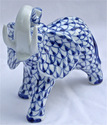 Fine Porcelain China Elephant Figurine Hand Painte