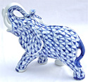 Fine Porcelain China Elephant Figurine Hand Painte