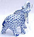 Fine Porcelain China Elephant Figurine Hand Painte