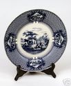 Elegant China Dinner Plate Blue Toile Cow Design 1