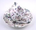 ENGLISH FINE BONE CHINA CUP AND SAUCER - WHITE ROS