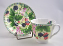 ENGLISH FINE BONE CHINA TEACUP - BLACKBERRY CHINTZ