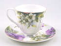 FINE BONE CHINA CUP AND SAUCER - PANSY CHINTZ - GR